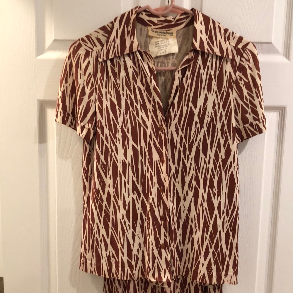 Vintage DVF dress & shirt jacket set